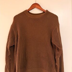 Abercrombie & Fitch Men's Tan Crewneck Sweater